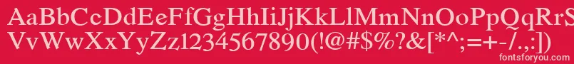 RomandeadfstdDemibold Font – Pink Fonts on Red Background