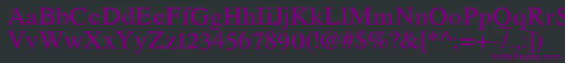 RomandeadfstdDemibold Font – Purple Fonts on Black Background