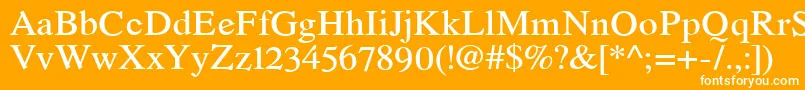 RomandeadfstdDemibold Font – White Fonts on Orange Background