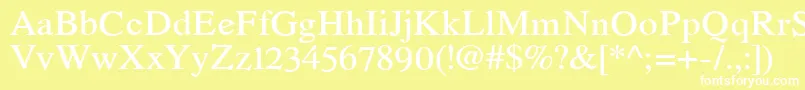 RomandeadfstdDemibold Font – White Fonts on Yellow Background