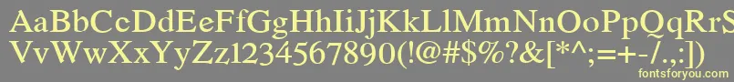 RomandeadfstdDemibold Font – Yellow Fonts on Gray Background