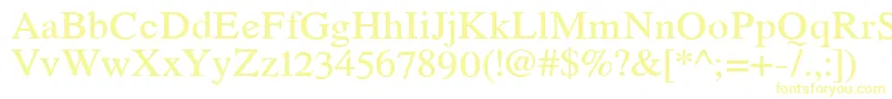 RomandeadfstdDemibold Font – Yellow Fonts on White Background