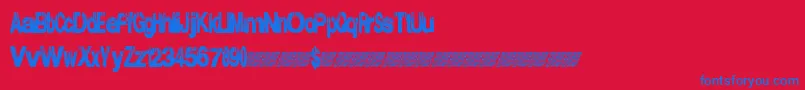 Electricalstorm Font – Blue Fonts on Red Background