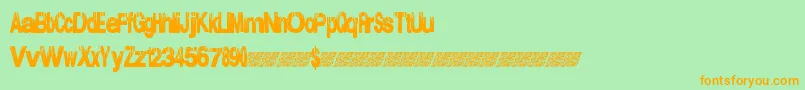 Electricalstorm Font – Orange Fonts on Green Background