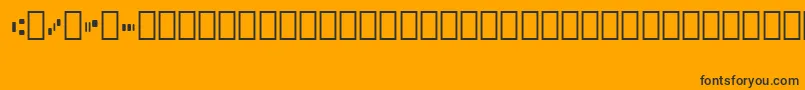 Micr013Bt Font – Black Fonts on Orange Background