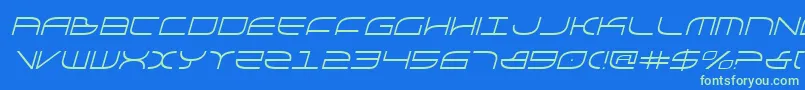 Galgai Font – Green Fonts on Blue Background