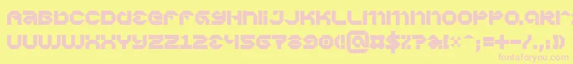 Vaporbp Font – Pink Fonts on Yellow Background