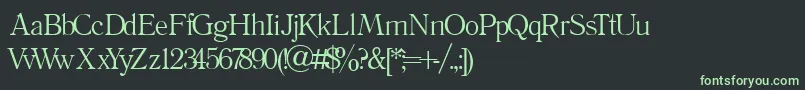 フォントLiterature – 黒い背景に緑の文字