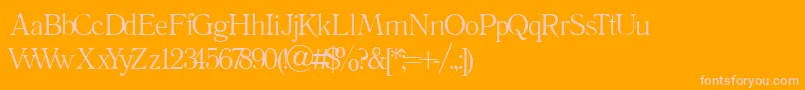 Literature Font – Pink Fonts on Orange Background