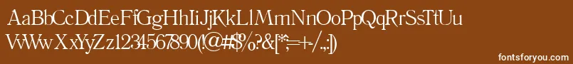 フォントLiterature – 茶色の背景に白い文字