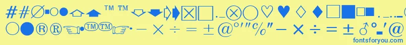 EisagoNewsSsi Font – Blue Fonts on Yellow Background