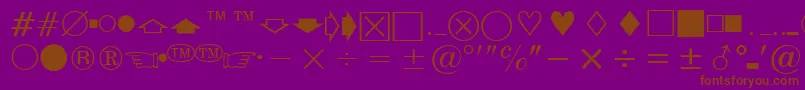 Шрифт EisagoNewsSsi – коричневые шрифты на фиолетовом фоне