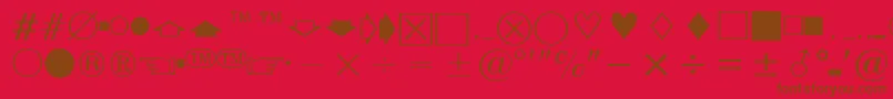 EisagoNewsSsi Font – Brown Fonts on Red Background