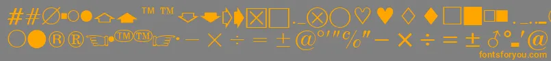 EisagoNewsSsi Font – Orange Fonts on Gray Background