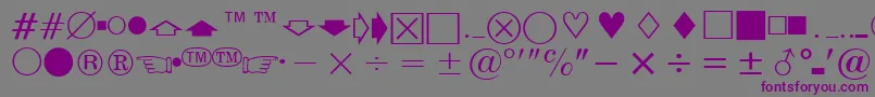 Шрифт EisagoNewsSsi – фиолетовые шрифты на сером фоне