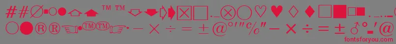 EisagoNewsSsi Font – Red Fonts on Gray Background