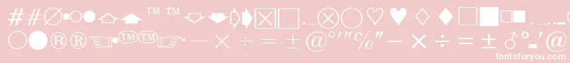 EisagoNewsSsi-Schriftart – Weiße Schriften auf rosa Hintergrund