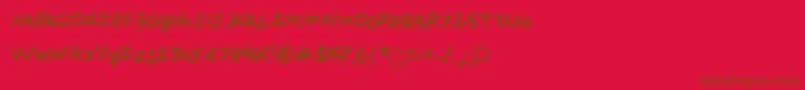 DebrieBold Font – Brown Fonts on Red Background