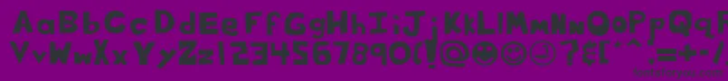 フォントCof – 紫の背景に黒い文字