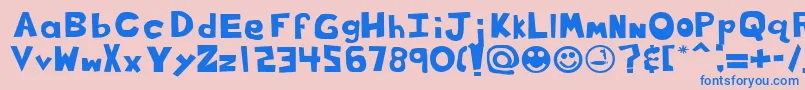 Cof Font – Blue Fonts on Pink Background