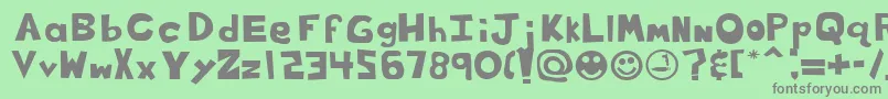 フォントCof – 緑の背景に灰色の文字