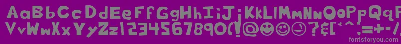 フォントCof – 紫の背景に灰色の文字