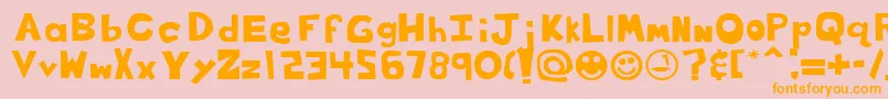 Cof Font – Orange Fonts on Pink Background