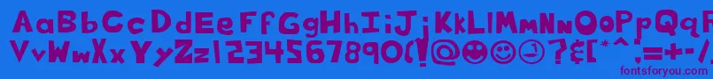 Cof Font – Purple Fonts on Blue Background