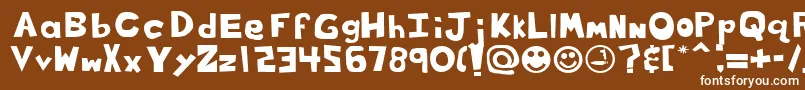 Шрифт Cof – белые шрифты на коричневом фоне