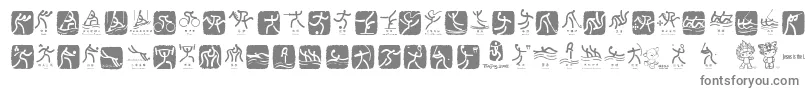 OlympicBeijingPictos Font – Gray Fonts on White Background