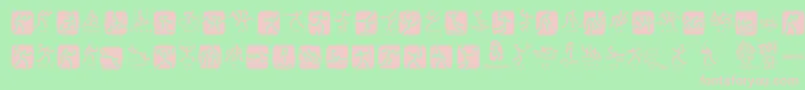 OlympicBeijingPictos Font – Pink Fonts on Green Background