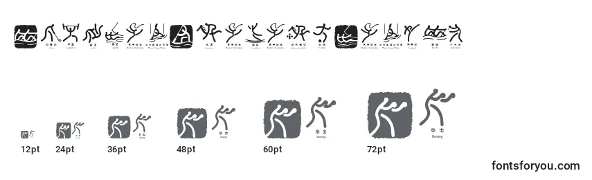 Tamaños de fuente OlympicBeijingPictos