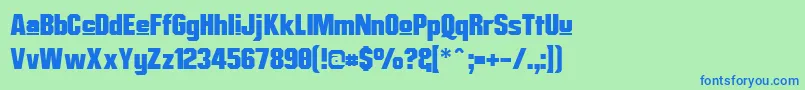 Mrbupp Font – Blue Fonts on Green Background