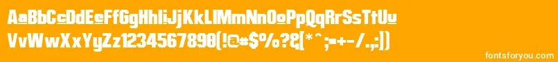 Mrbupp Font – White Fonts on Orange Background