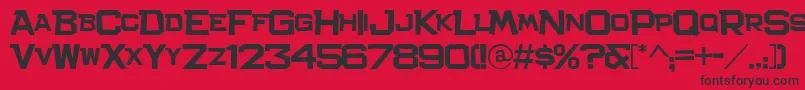 Bachelor Font – Black Fonts on Red Background