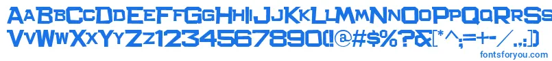 Bachelor Font – Blue Fonts on White Background