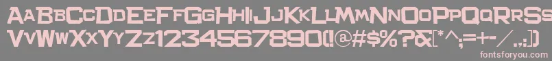 フォントBachelor – 灰色の背景にピンクのフォント