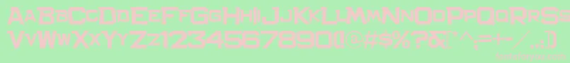 Bachelor Font – Pink Fonts on Green Background