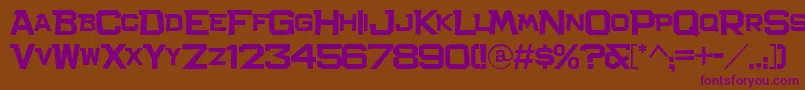 Шрифт Bachelor – фиолетовые шрифты на коричневом фоне