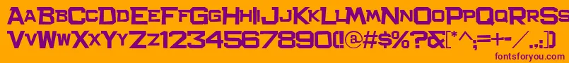Шрифт Bachelor – фиолетовые шрифты на оранжевом фоне