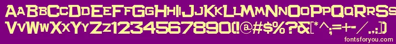 Bachelor Font – Yellow Fonts on Purple Background