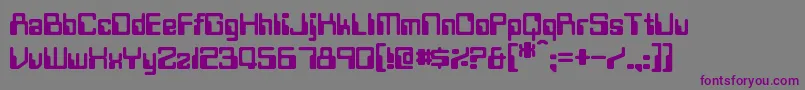 フォントTwobit – 紫色のフォント、灰色の背景