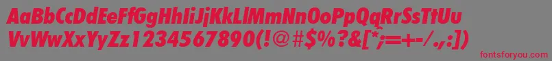 FunctioncondtwoextraboldRegularitalic Font – Red Fonts on Gray Background
