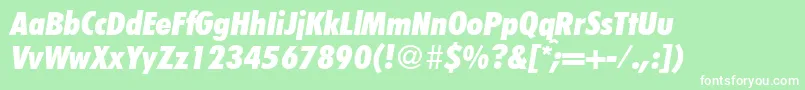 FunctioncondtwoextraboldRegularitalic Font – White Fonts on Green Background