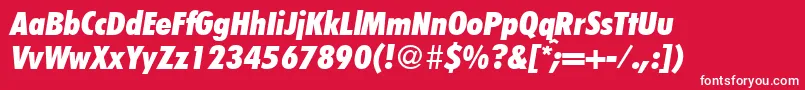 FunctioncondtwoextraboldRegularitalic Font – White Fonts on Red Background