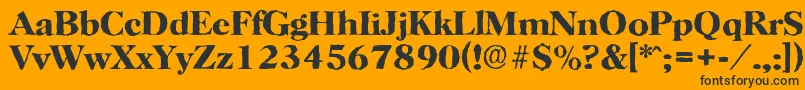 HorshamantiqueBold Font – Black Fonts on Orange Background