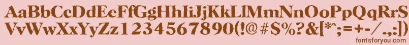 HorshamantiqueBold Font – Brown Fonts on Pink Background