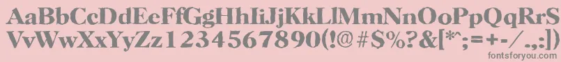 HorshamantiqueBold Font – Gray Fonts on Pink Background