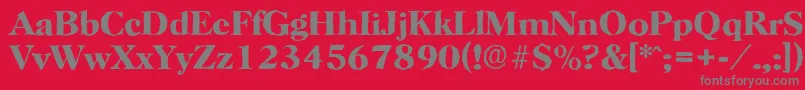 HorshamantiqueBold Font – Gray Fonts on Red Background