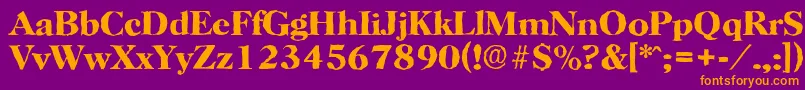 HorshamantiqueBold Font – Orange Fonts on Purple Background